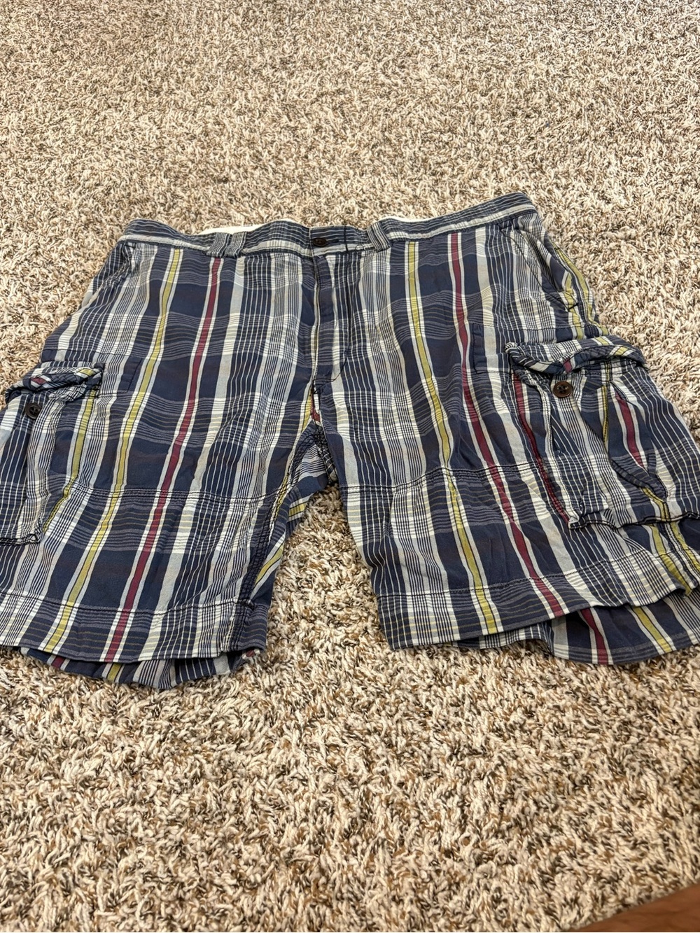 Vintage Polo Ralph Lauren Cargo Shorts Mens 40 Plaid